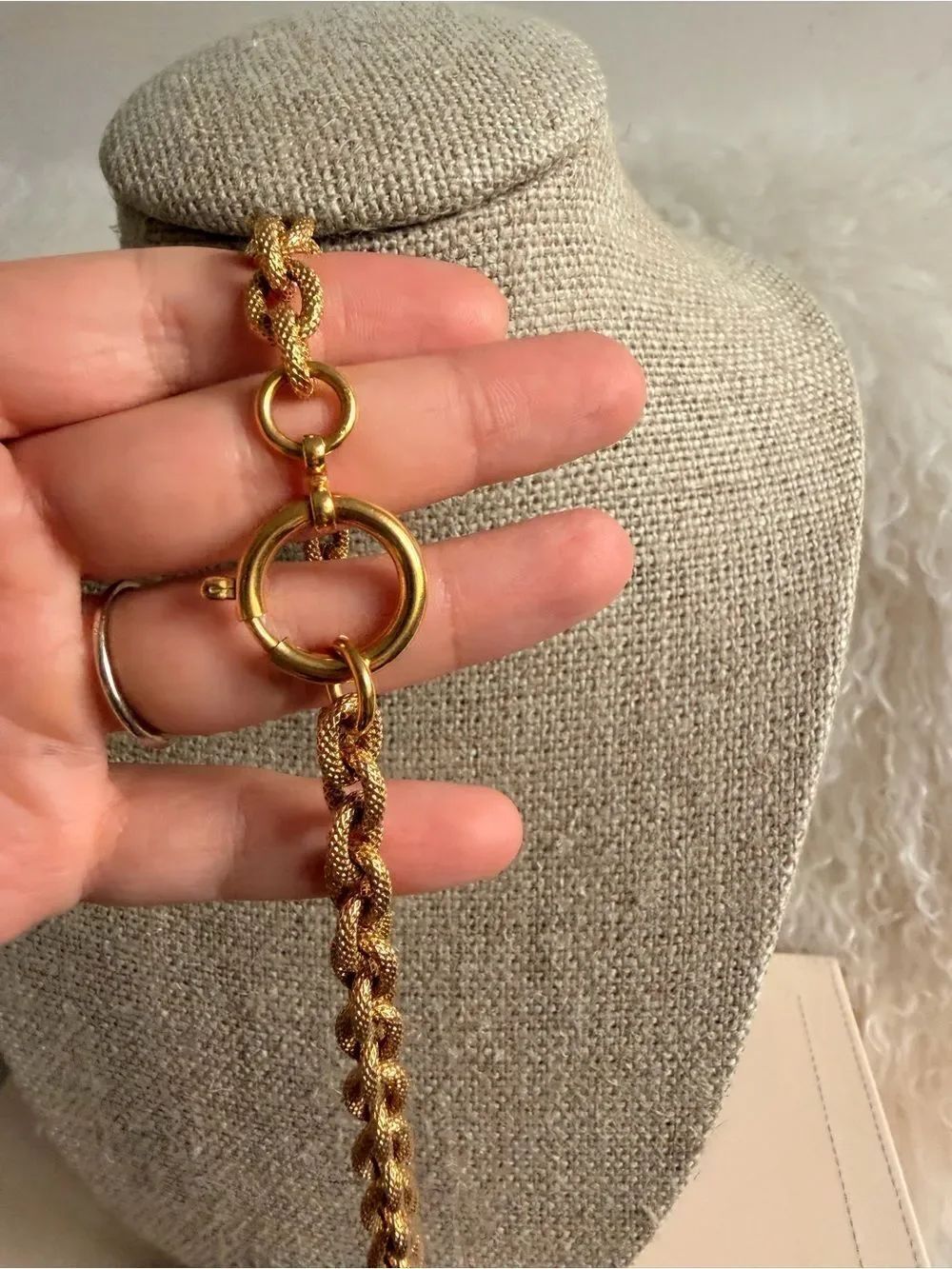 CHANEL Gold CC Pendant lava Necklace - Picture 6 of 6